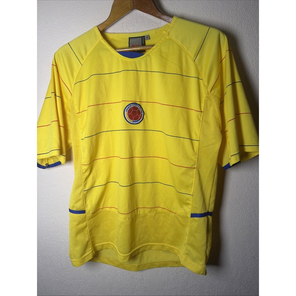 Vintage Colombia Soccer Jersey Mens Medium National Team 2003-04 Real Sports